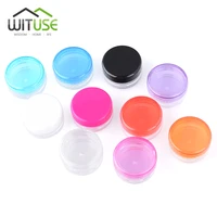50pcs cosmetic empty jars pot box nail storage container cosmetic bead storage makeup cream plastic round refillable bottles