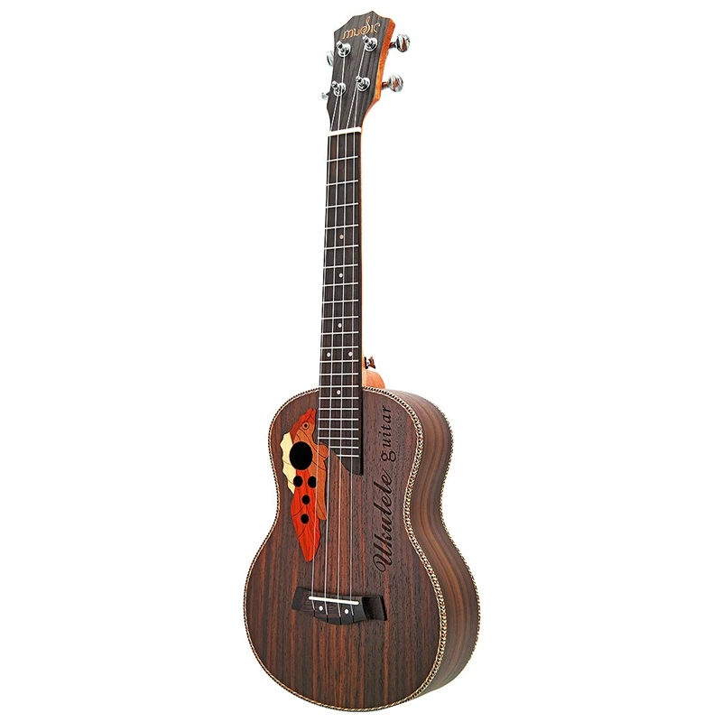 26 Inch Tenor Ukulele Grape Sound Hole Hawaiian Guitar 4 Strings Rosewood Ukelele Set with Bag | Спорт и развлечения