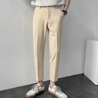 summer multi color thin suit trousers mens slim fashion formal social mens dress pants korean straight casual pants men 27 36