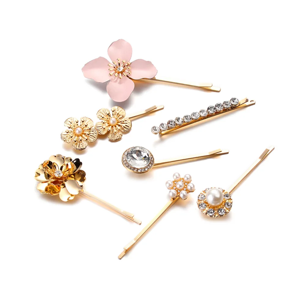 Модная круглая жемчужная заколка для волос женщин ручной работы с жемчужинами и