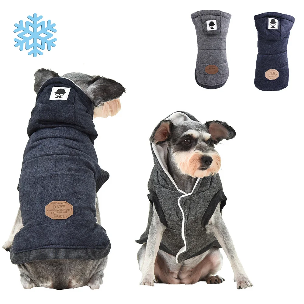 Флисовые Толстовки для собак пальто зимы теплые рубашки одежда домашних