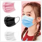 Сертифицированная хирургическая маска, детские черные, синие, белые, розовые хирургические маски, одобренные Детские противовирусные дышащие антивирусные маски для детей