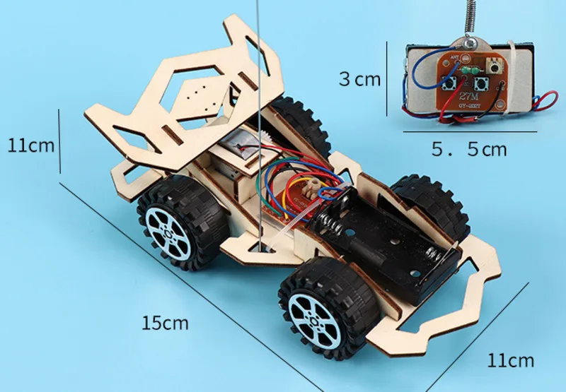DIY Wireless Remote Control Racing Car Assembly Model Kit Physical Science Experiments Technology Educational Toys For Children | Игрушки и