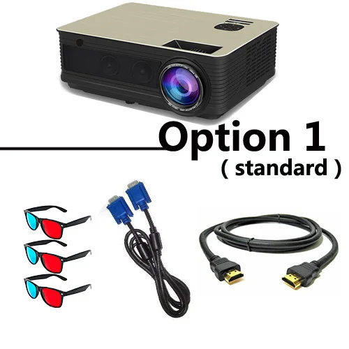 Poner Saund M5 светодиодный проектор 5500 люмен Full HD 1080P двойные HIFI динамики с 10 м HDMI штатив 3D Proyector lcd Vs светодиодный 96 - Цвет: Option 1
