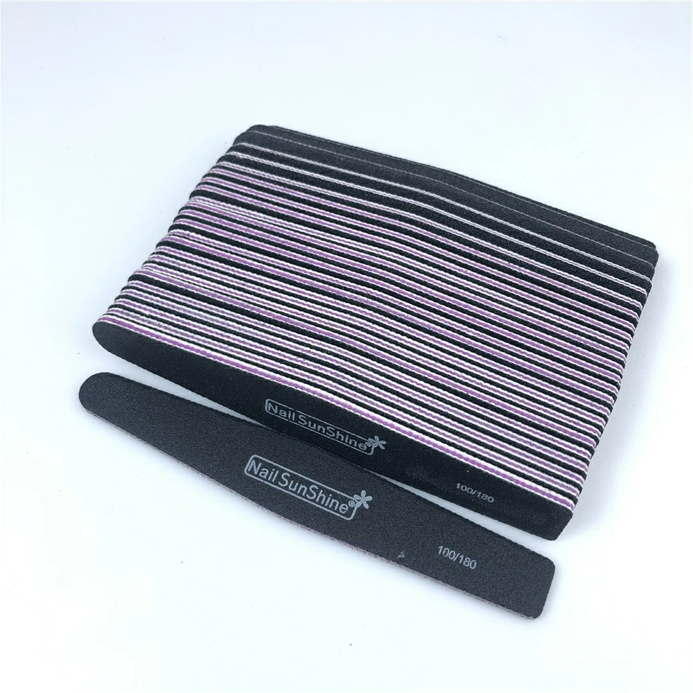 2020 Hot 10Pcs Nail File Buffer Polish Sandpaper 100/180 Buffing Manicure buffer Prismatic Sponge Files | Красота и здоровье