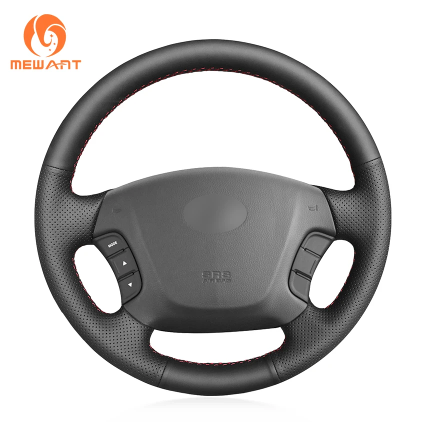 MEWANT черный чехол рулевого колеса автомобиля из натуральной кожи для Hyundai Sonata 2(NF )