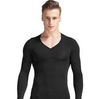 men thermal underwear thin modal slim mens undershirt round neck long sleeve t shirt long johns male breathable casual tops tee