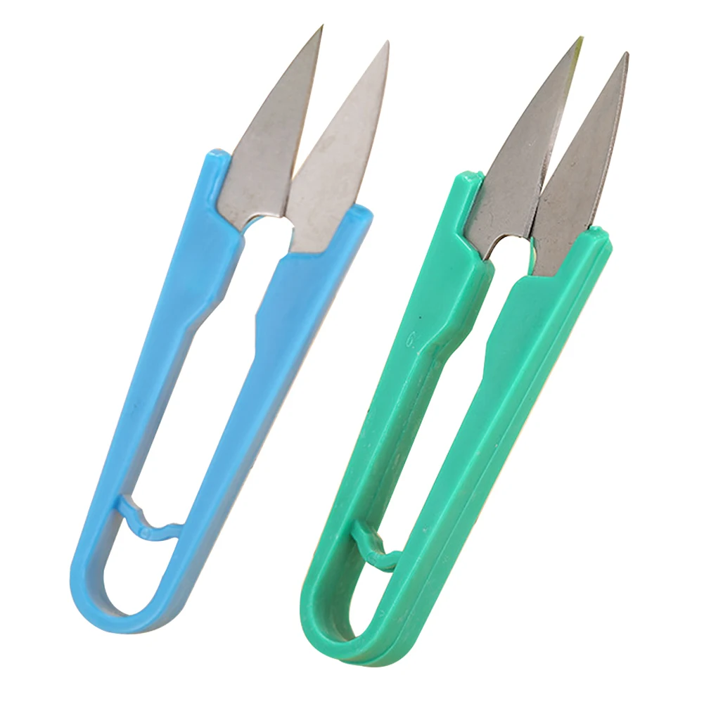 Stainless Steel Household Cross Stitch Scissors Line Cutter DIY Tool U-shape Sewing Paper-cut Craft Shears | Спорт и развлечения