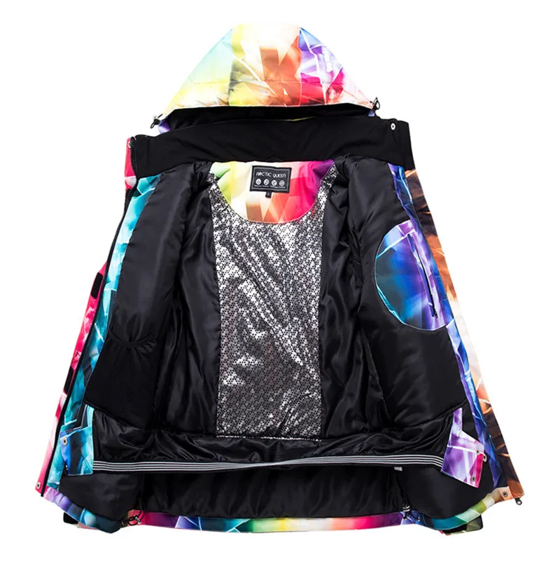 

Fashion Women's Ski Suit Waterpoof Windproof Thick Warm Skiing Jacket And Snowboarding Pants Set Female Thermal Snow Coat CYF265