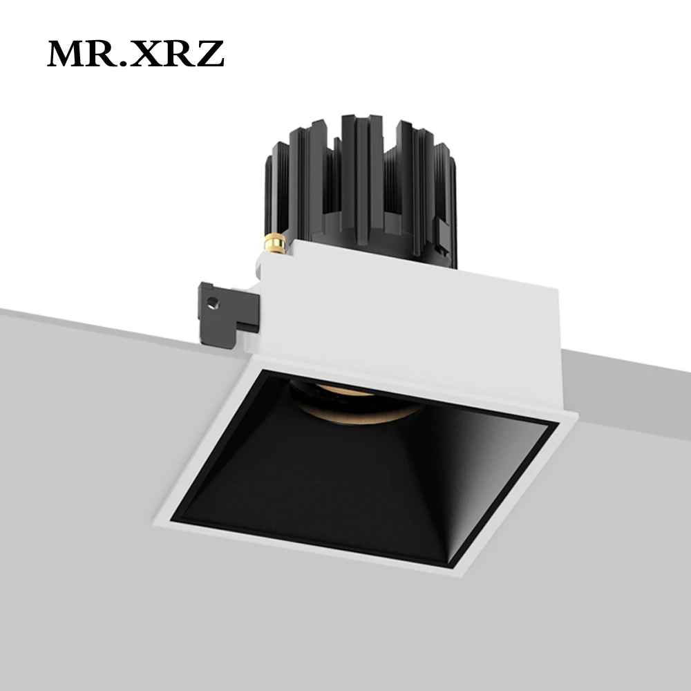 

MR.XRZ LED COB Recessed Downlight Single/Double Head 8W 10W 15W Anti-Glare Led Ceiling Spot Light Geek Square Ceiling Lamps