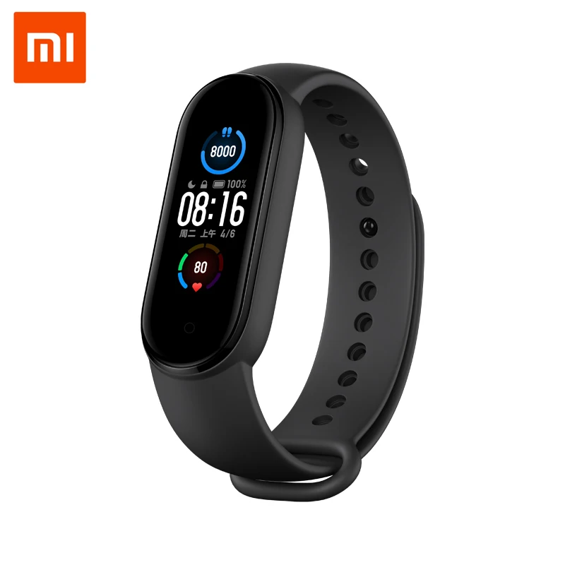 

Оригинальный умный Браслет Xiaomi Mi Band 5, 4 цвета, 1,1 дюйма, экран AMOLED, пульсометр, фитнес-трекер, Bluetooth 5,0, водонепроницаемый Miband5