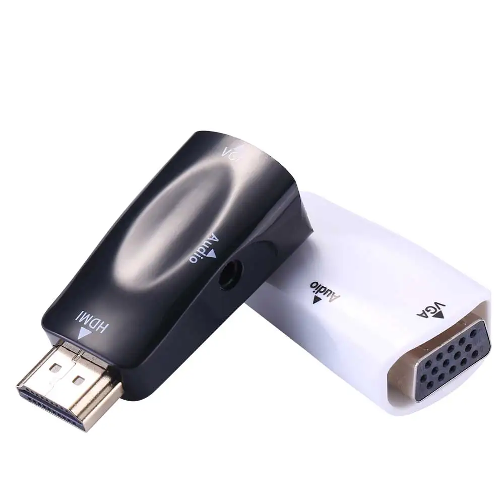 Адаптер Micro HDMI совместимый с VGA преобразователь аудиокабеля штырь гнездо HD 1080P для