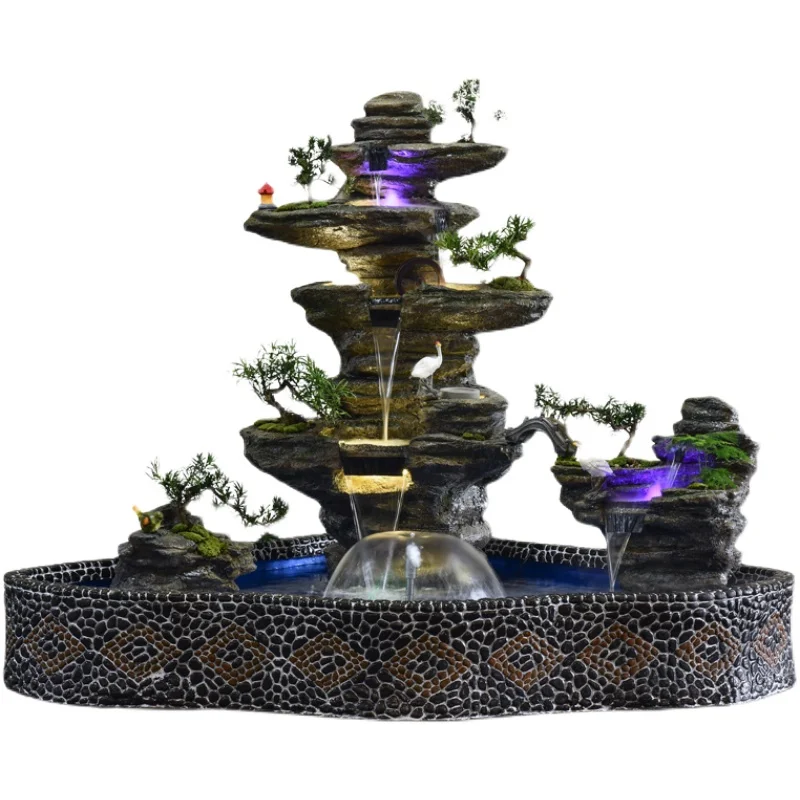 

TTBig Artificial Mountain and Fountain Garden Courtyard Outdoor Villa Fish Pond Landscaping Hotel Company Fengshui Wheel Fortune