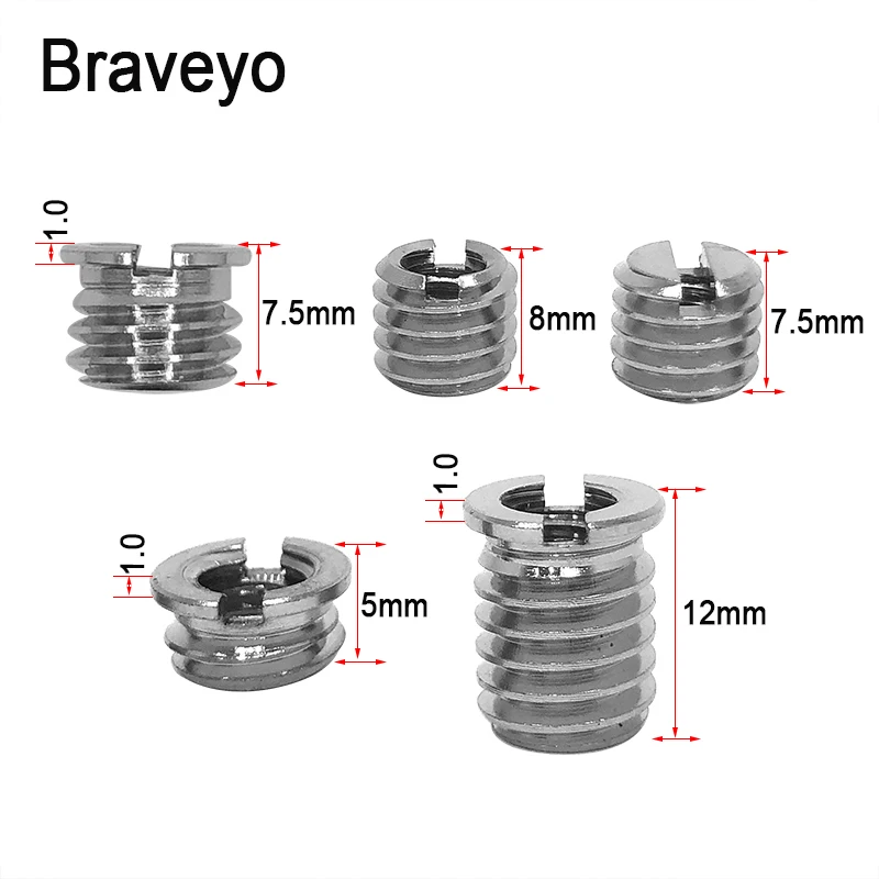 1/4 до 3/8 дюймовый винт Универсальный адаптер для камеры набор конверсионных гаек