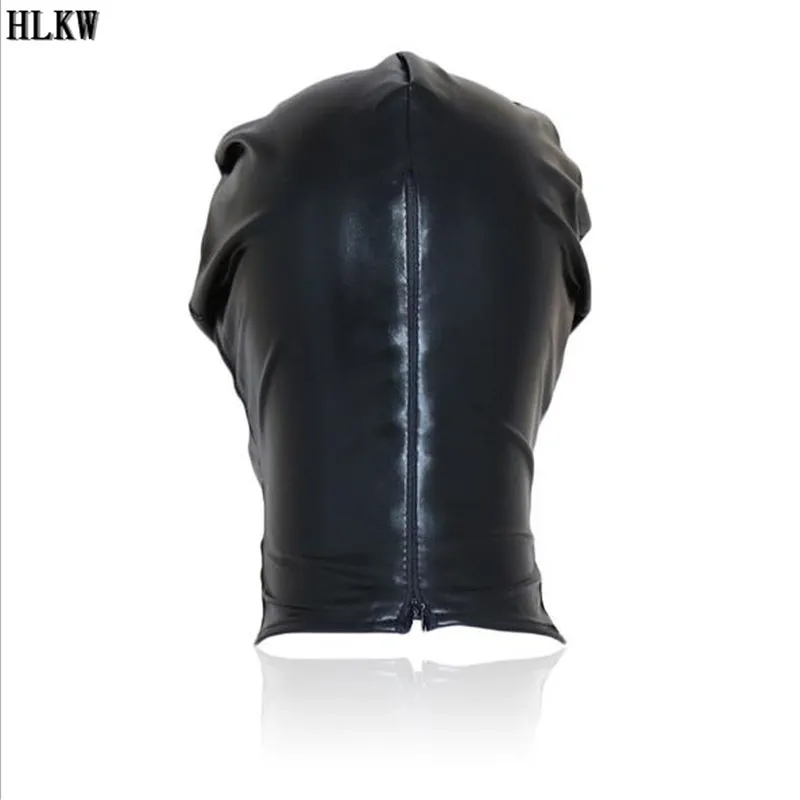 Сексуальная латексная черная/красная маска из искусственной кожи головной убор