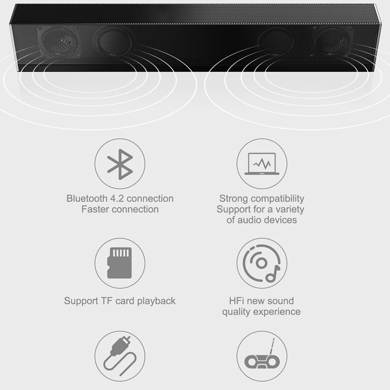 Bluetooth динамик домашний кинотеатр звуковая панель 20 Вт Высокая мощность с