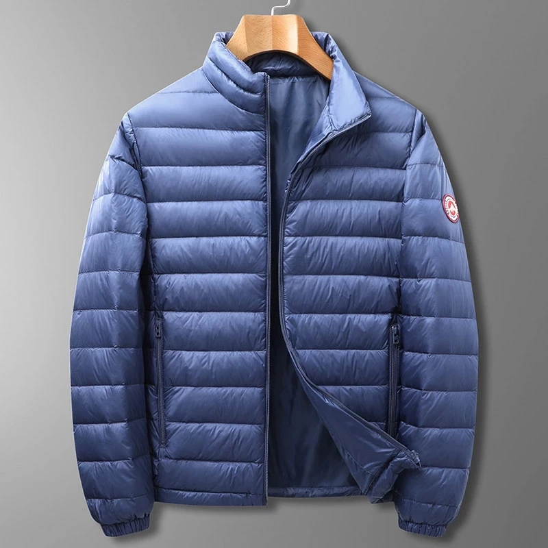 Men's Ultra Light White Duck Down Jacket 2021 Winter Warm Brand Fashion Zipper Coat Plus Size 7XL Luxury Down Warm Puffer Parkas