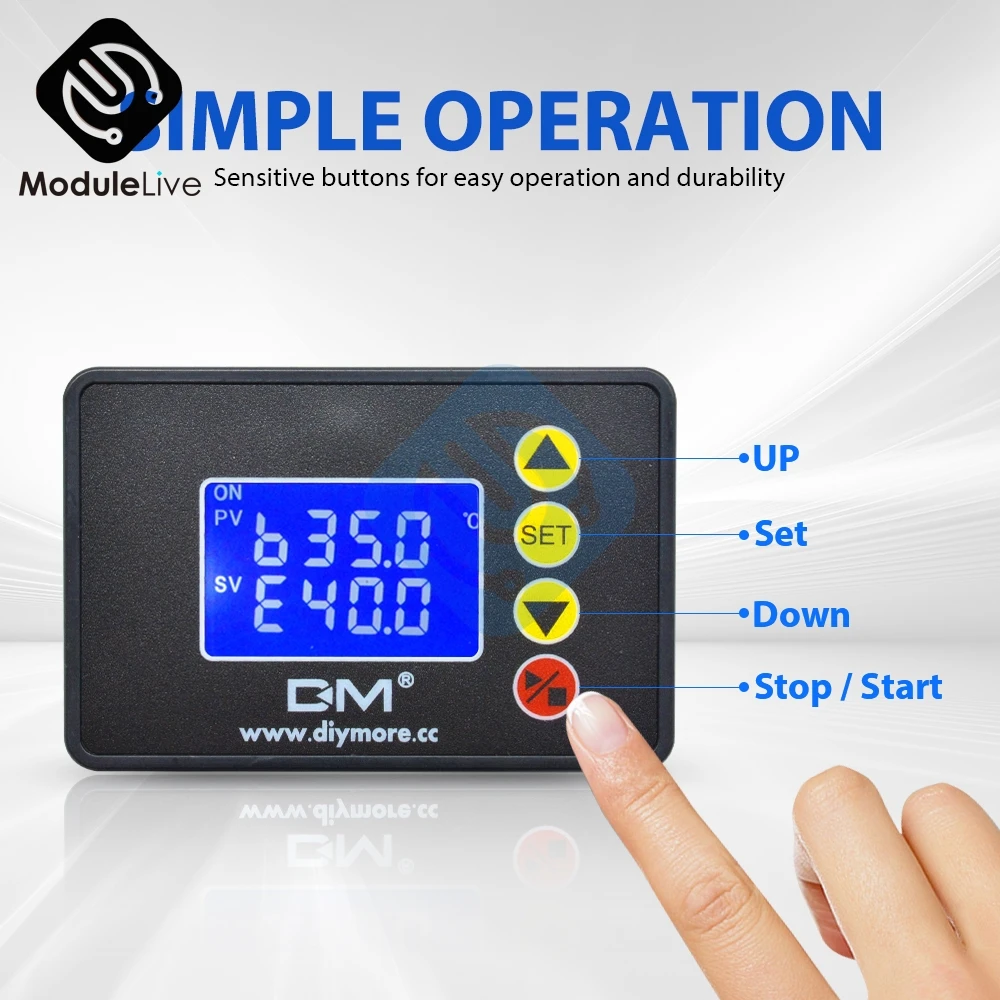 Цифровой контроллер температуры для микрокомпьютера постоянный ток 12 В 24