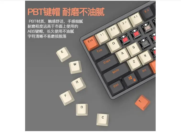 Механическая Проводная клавиатура RK61 с 61 клавишами 2 4G Bluetooth 3 режима клавиши PBT