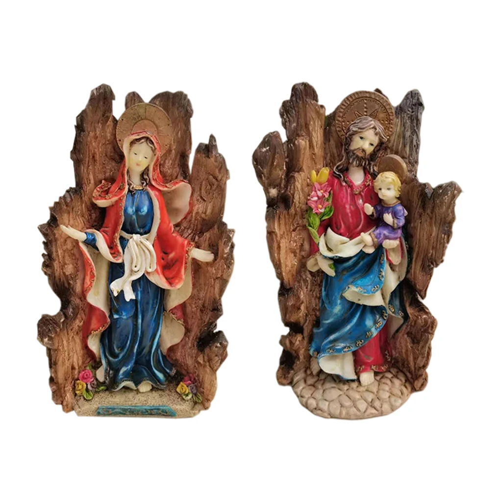 

Статуи из смолы с ручной росписью Иисуса для церкви, основание для тарелок, благословенные фигурки для религиозной часовни, декоративная по...