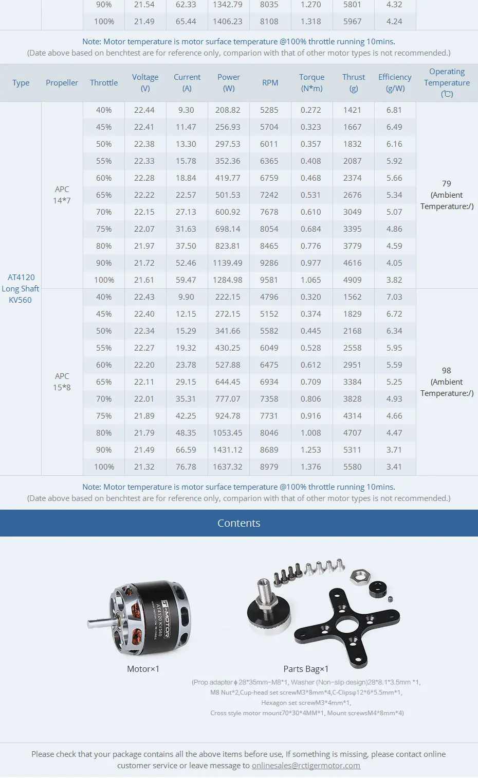 T-MOTOR AT4120 Long Shaft 250kv 500kv 560kv Brushless RC Airplane Electric Motor