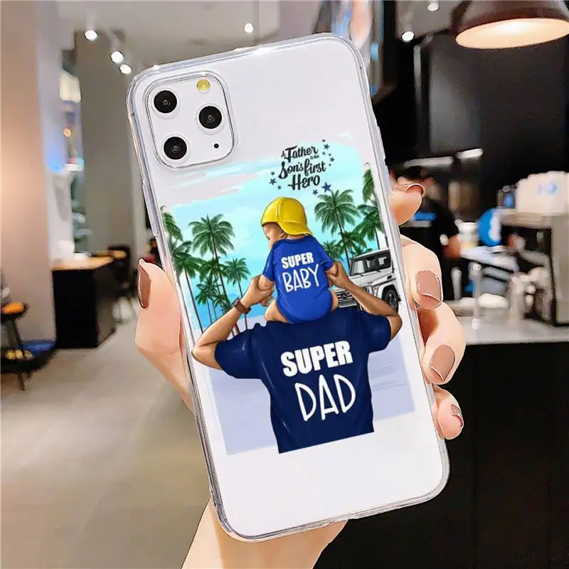 

girl Queen Mom and baby fashion luxury Phone Case shell Transparent for iPhone 6 7 8 11 12 s mini pro X XS XR MAX Plus