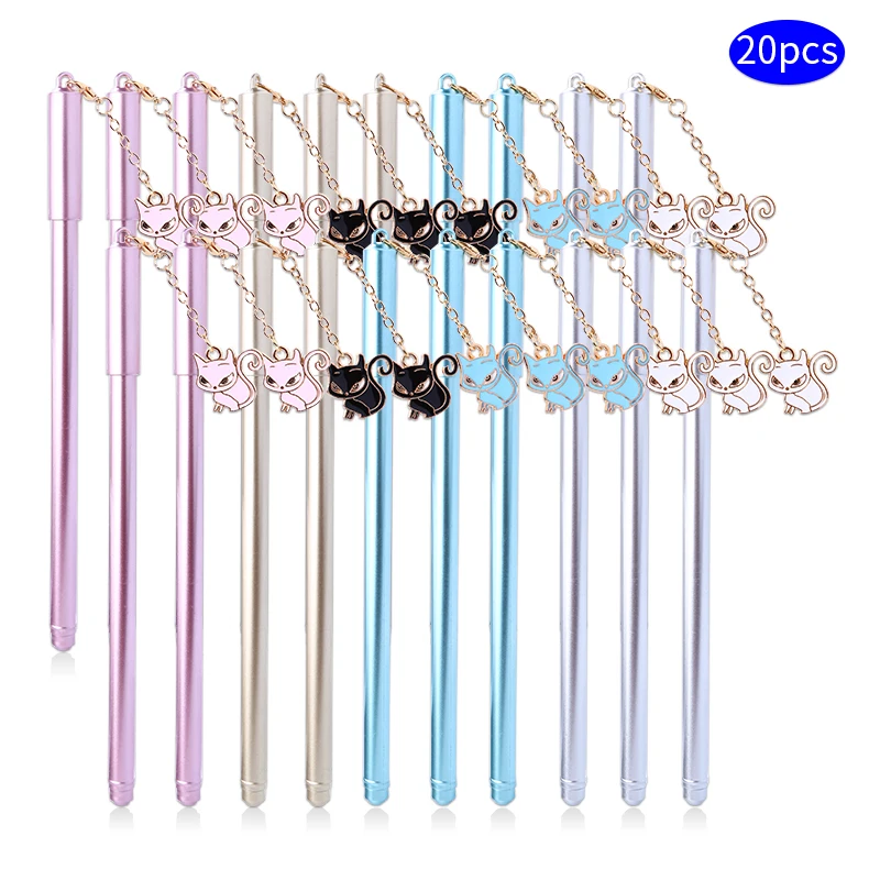 

20pcs/set Korean Creative Kawai Mermaid Gel Sign Pen Vintage Funny Cool Key Fancy Moon Star Ball School Office Cute Thing Supply