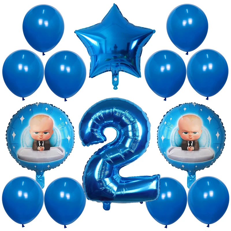 14 шт. с изображениями мультипликационных персонажей Boss Baby шар 30 дюймов номер