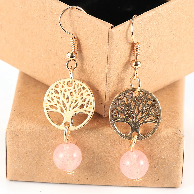 Женские серьги из натурального камня с кристаллами тигровый глаз индийский