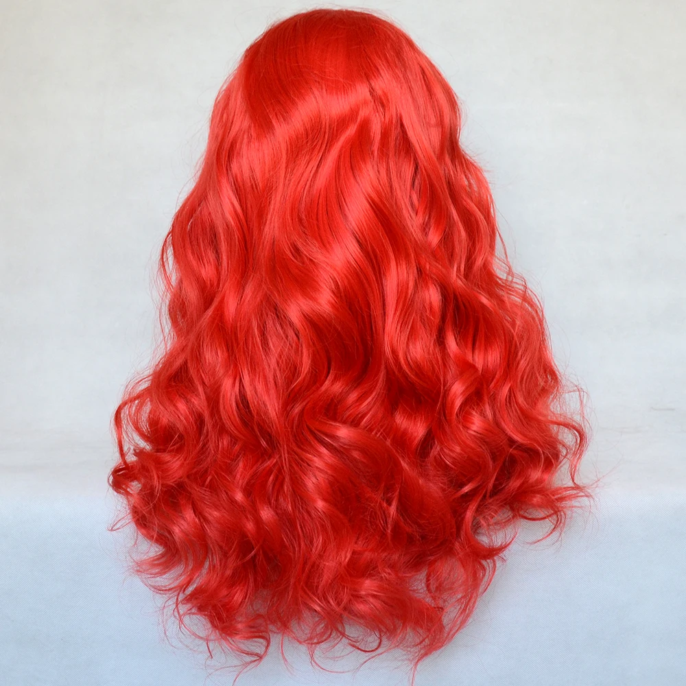 Парик из синтетического кружева Vogue Queen Red большой вьющийся Термостойкое волокно