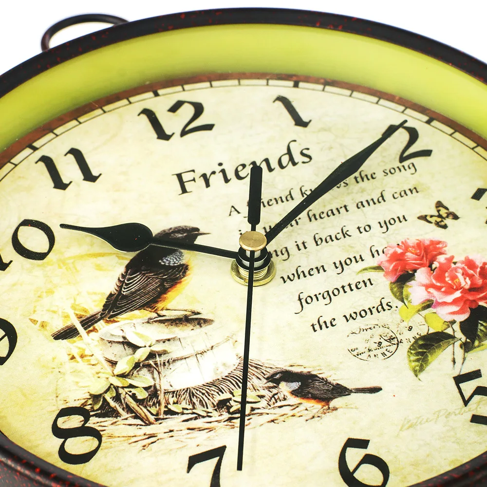 

Rural Style Metal Double Face Wall Clock Vintage Classic Iron ART Decro wall clock for livingroom