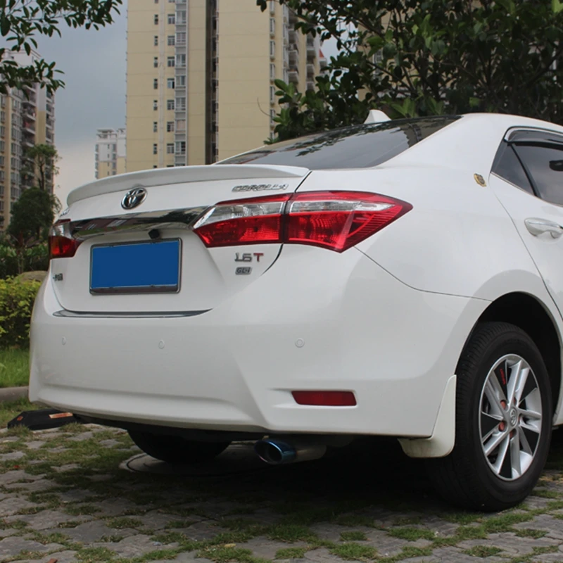 Для Toyota Corolla 2014 2015 2016 2017 ABS пластиковый Неокрашенный праймер задний багажник губа