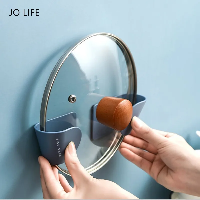 Настенный стеллаж JO LIFE 1 пара полка без пробивания отверстий для крышек кастрюль