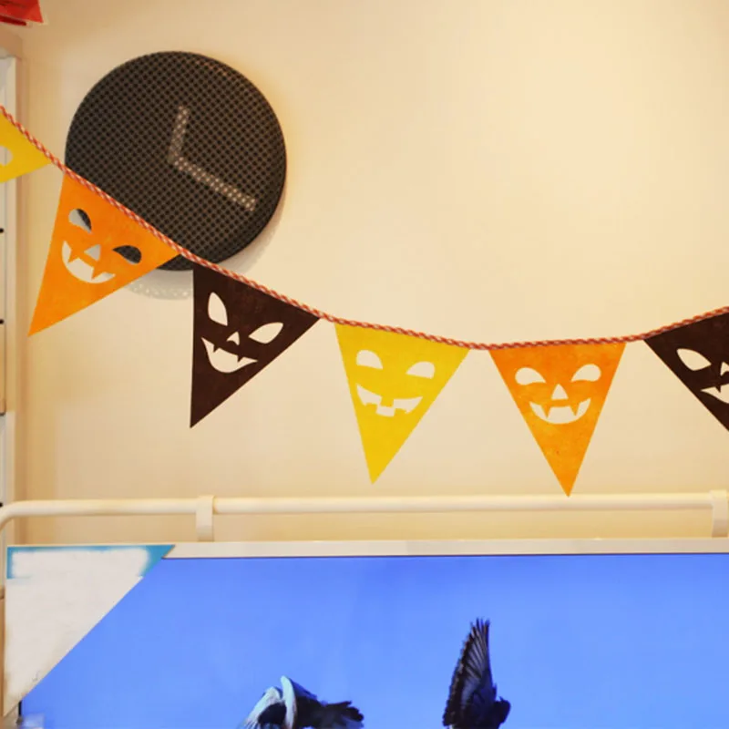 Гирлянда для фестиваля на Хэллоуин цветная гирлянда с треугольным флагом|triangle
