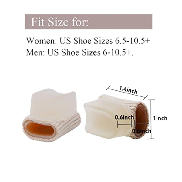 

Gel Toe Spacer Separators, Bunion Corrector for Overlapping Toe,Fiber Toe Spacers with Soft Gel Lining for Hallux & Bunion Pain