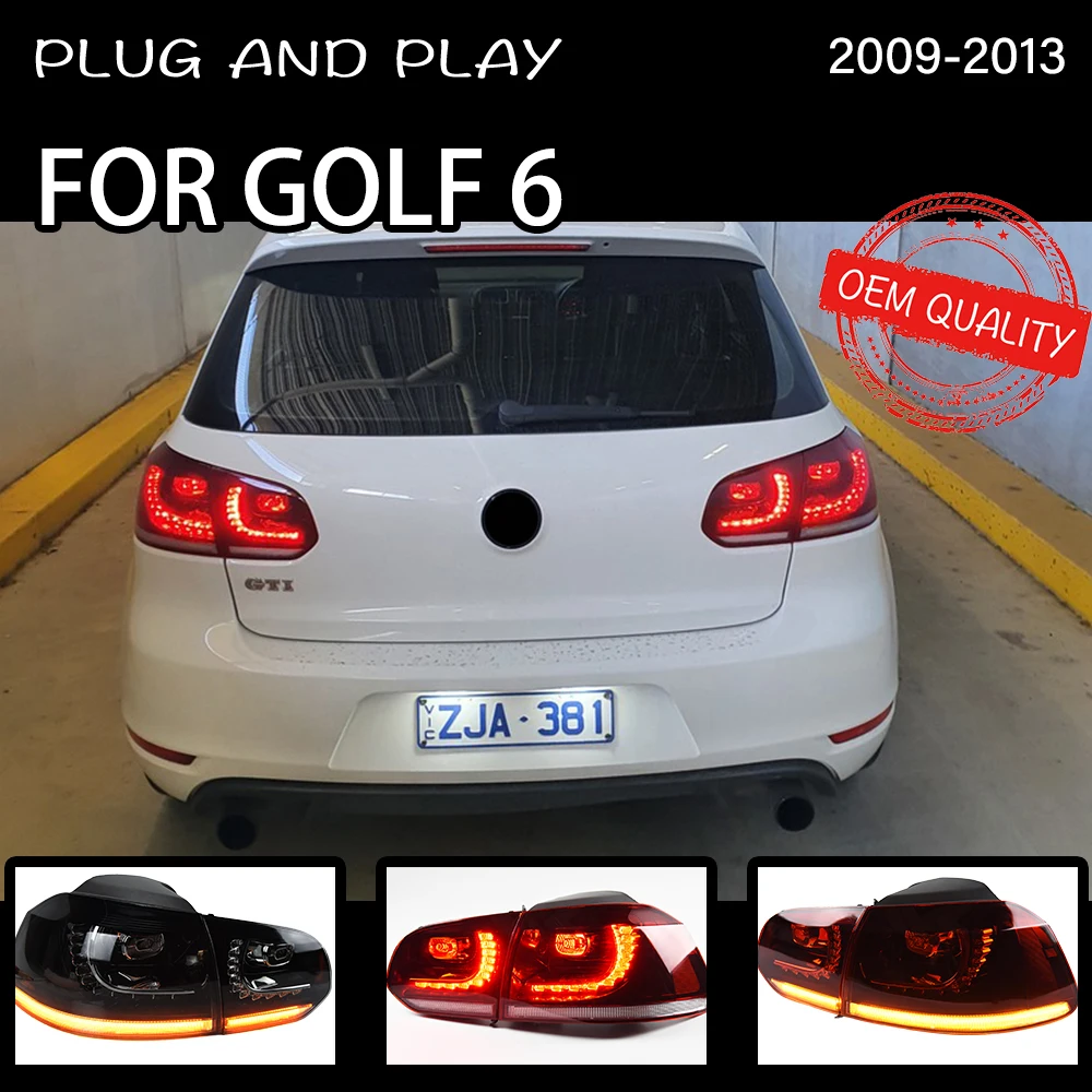 Задняя фара для VW Golf 6 2009-2012 R20 MK6 светодиодный задние фары противотуманные дневные