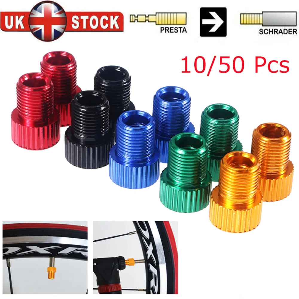 

WINOMO 10 Pcs Aluminum PRESTA to SCHRADER Converter Car Adapter Bike Tube Pump Air Compressor Tools