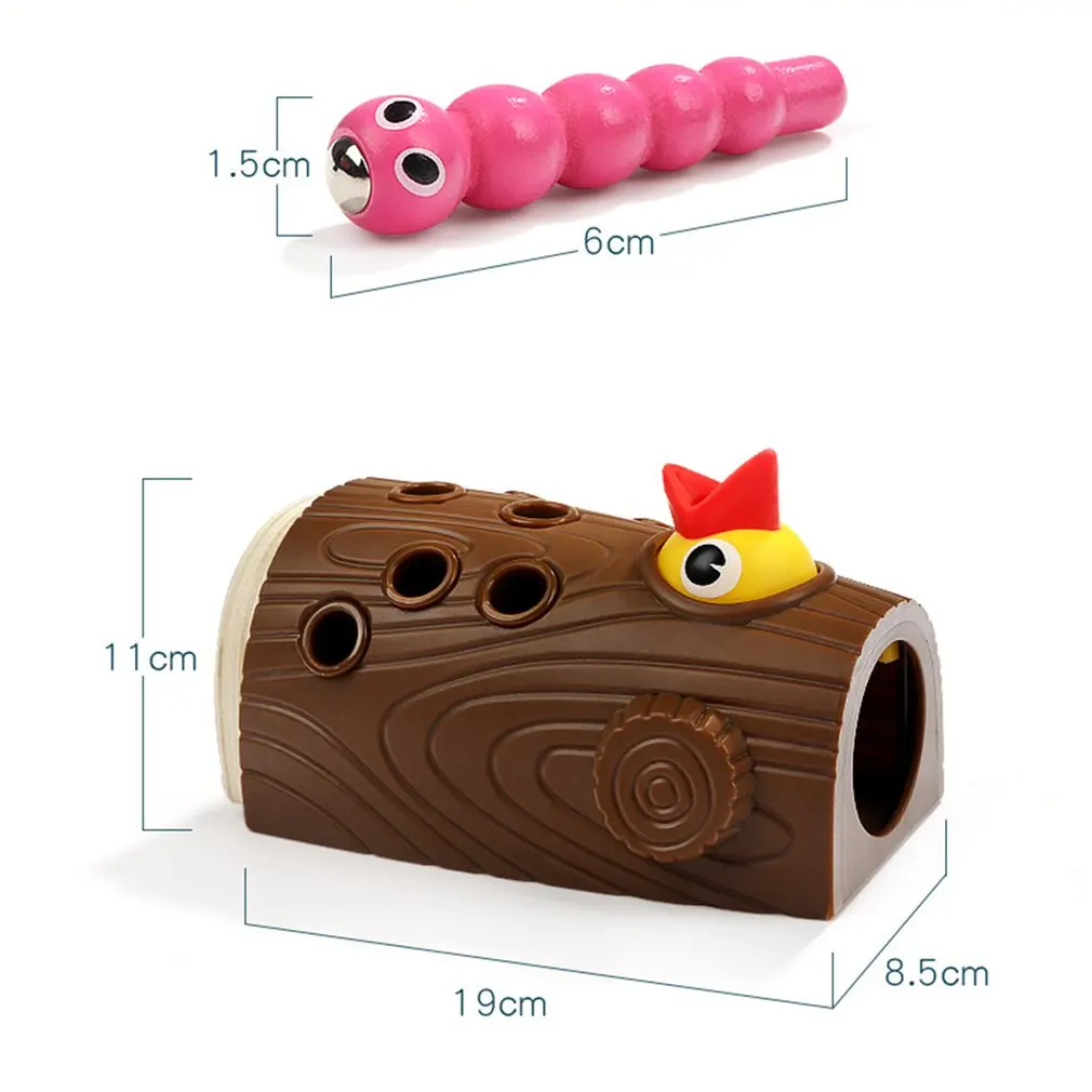 

Baby Toys 3D Puzzle Early Childhood Educational Toys Catch Worm Game Color Cognitive Magnetic Strawberry Apple