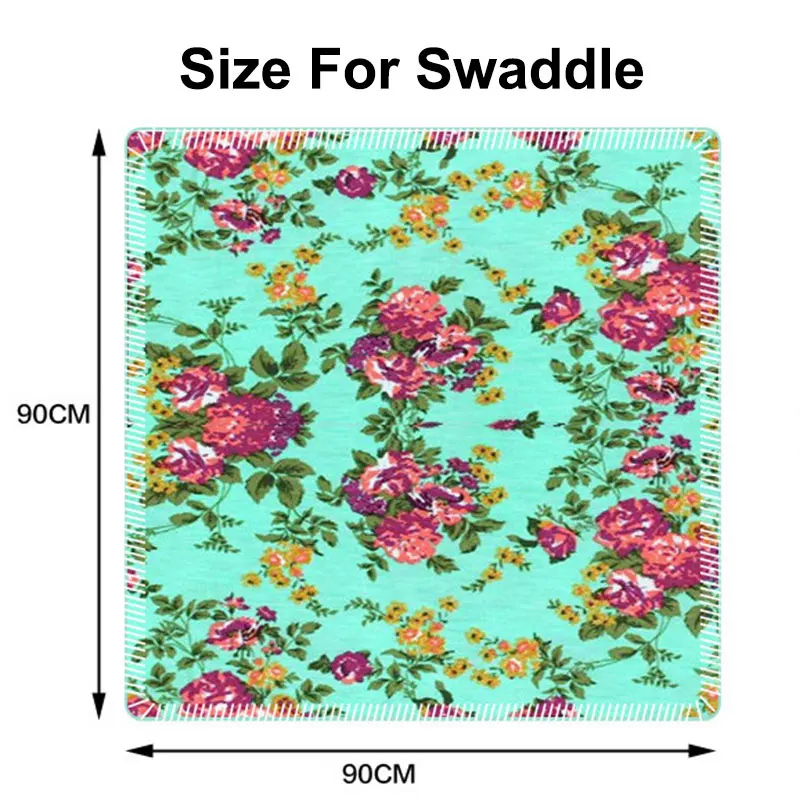 Очаровательное хлопковое Пеленальное Одеяло с цветочным принтом для