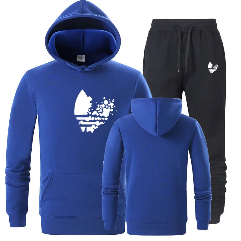 

New Hot Sale Letter Print Hoodie And Sweatpants Autumn Men's Street Casual Fashion Hoodie Track and Field Running Sweatshirt Set