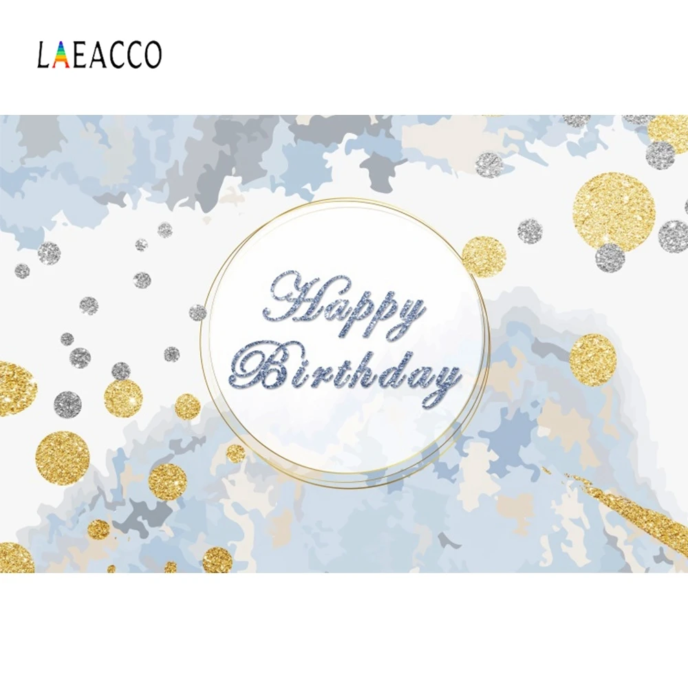 Laeacco Золотой Фон для фотосъемки с днем рождения и праздником детской семьи