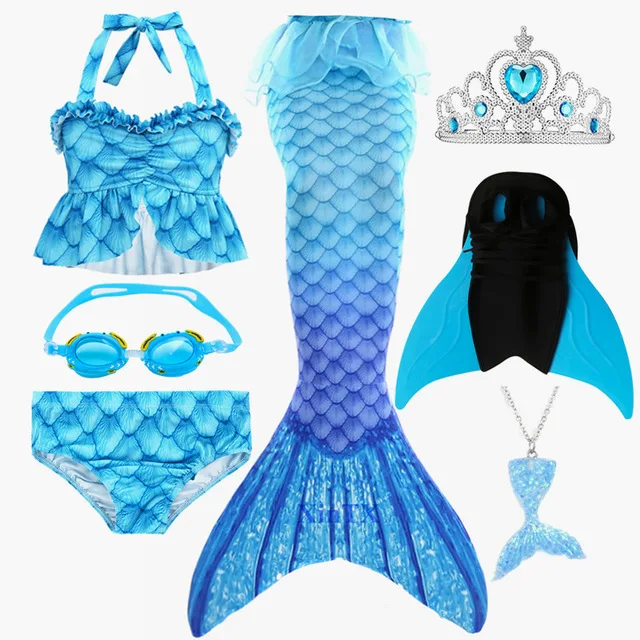 Детский костюм Русалочки Pretty Girl купальный для девочек с хвостом моноластами