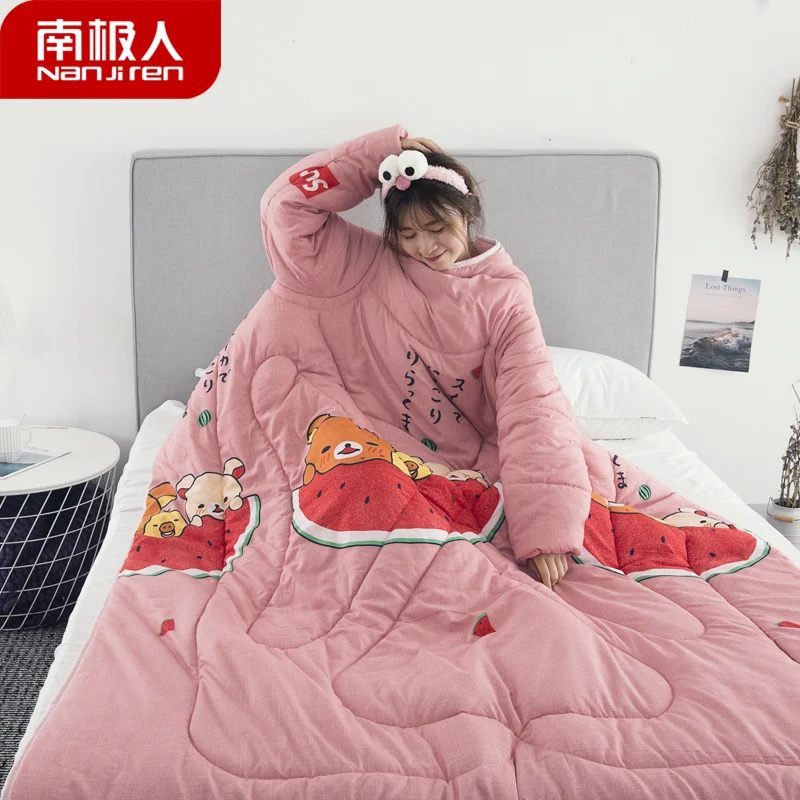 

Multi-function can wear sleeveless quilt in winter by students playing with mobile phones to thicken warm quilt in winter