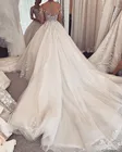 Женское кружевное свадебное платье, элегантное Прозрачное платье А-силуэта с длинным рукавом, индивидуальный пошив, 2019
