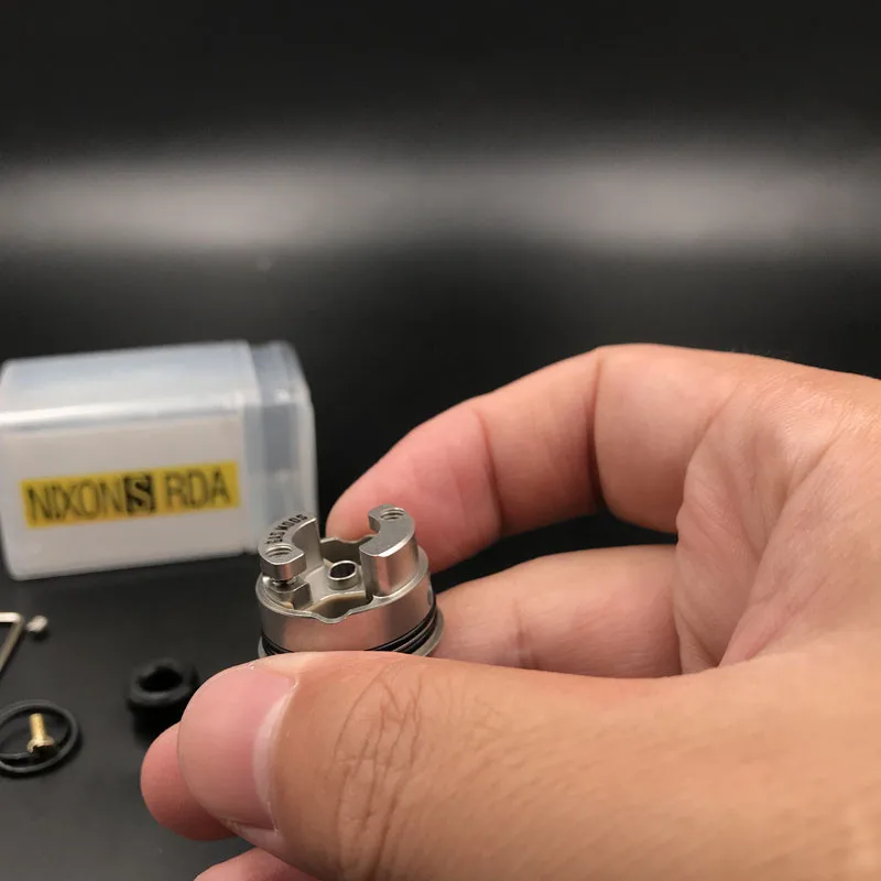 Nixon S RDA Atomizer with BF pin 22mm 510 Thread ECig Single coil build deck POM drip tip for vape mods vs drop rda | Электроника