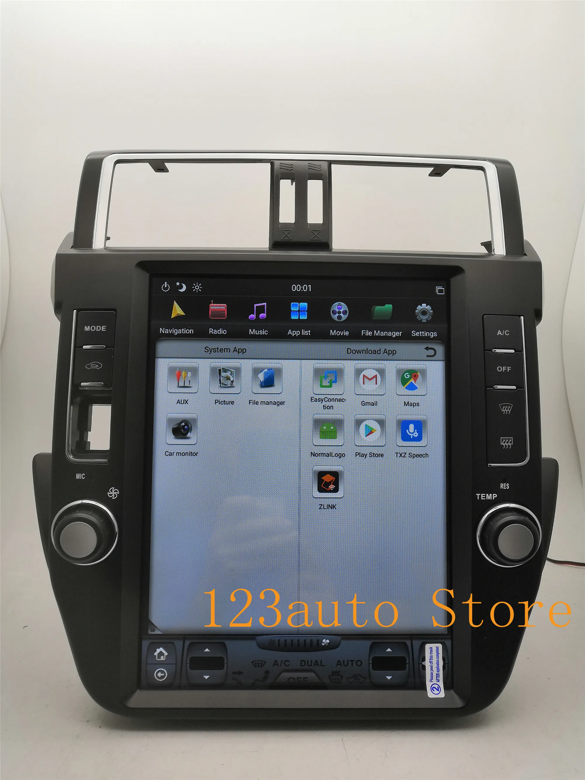12,1 дюймов вертикальный Tesla стиль Android 8,1 Авто DVD gps PX6 ips для TOYOTA Land Cruiser Prado 150 радио