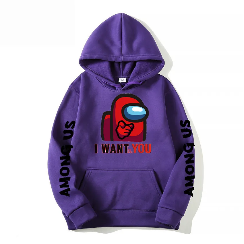 

2020 Autumn Pullover Among Us Impostor Cartoon Letter Printing Fashion Hooded Men and Women Loose Plus Size Hoodie