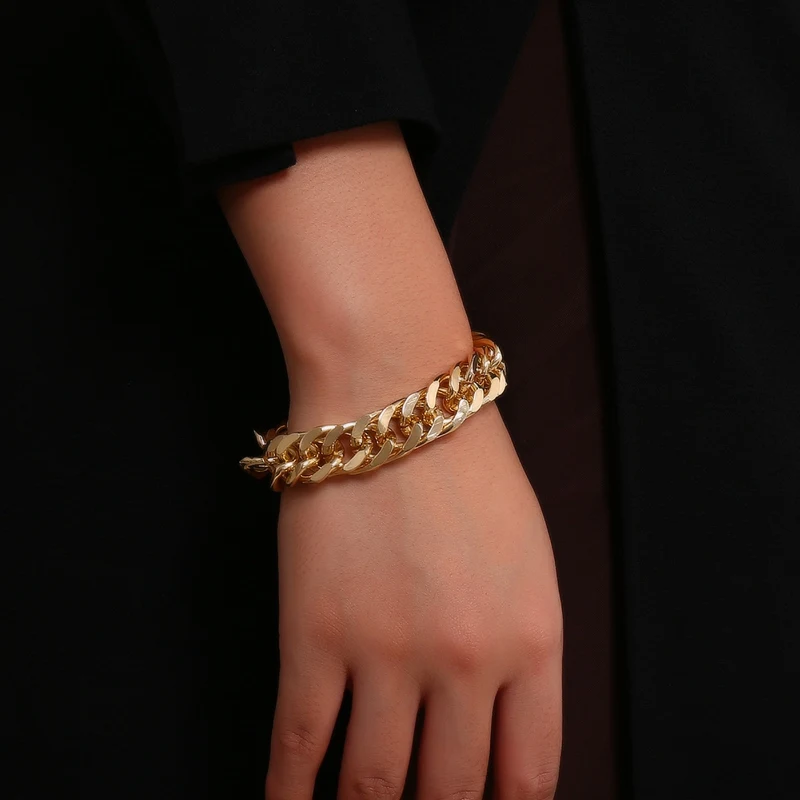 Ожерелье-чокер короткое кубинское простое минималистичное в стиле панк/хип-хоп |