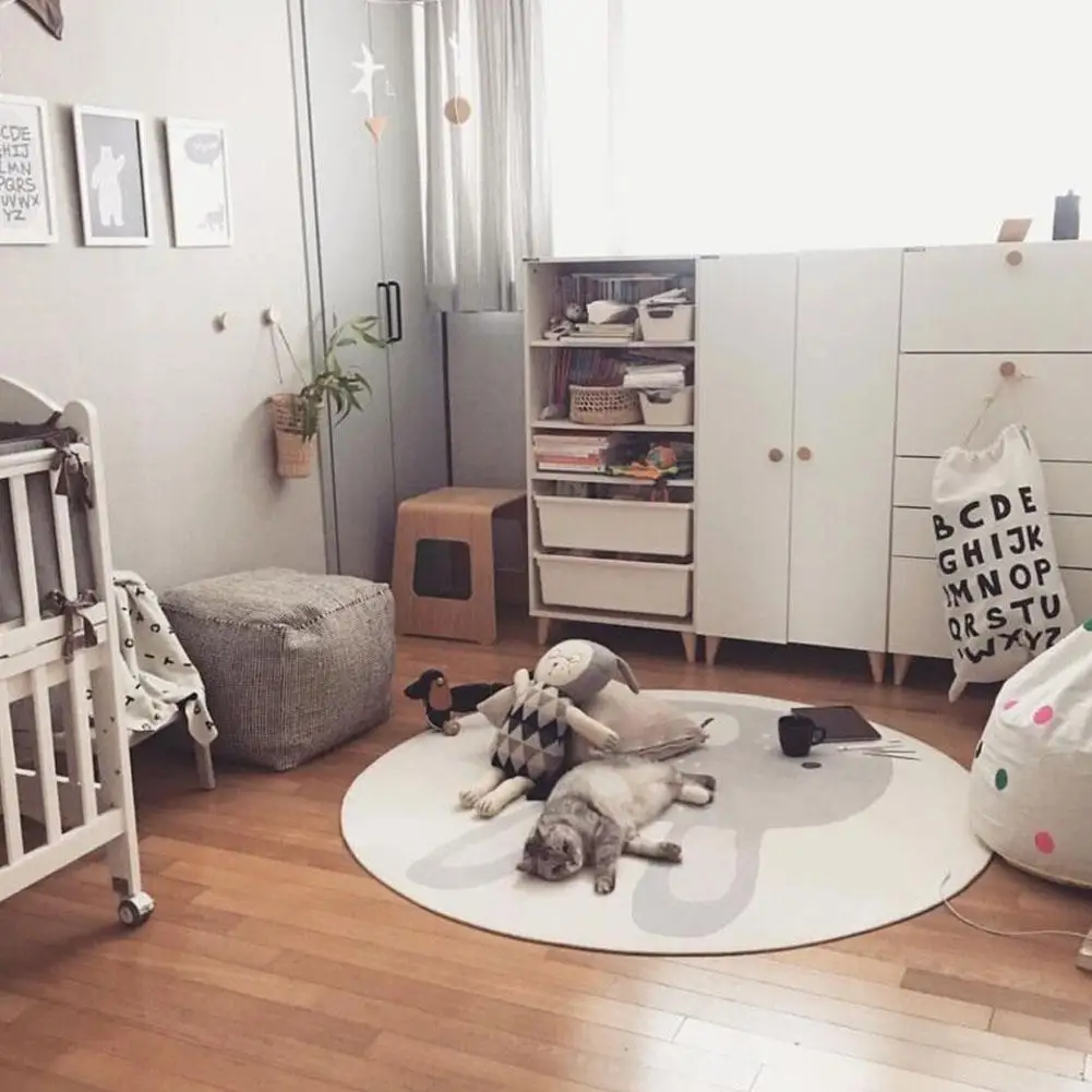 Игровой коврик Круглый кролик единорог одеяло для ползания детский игровой