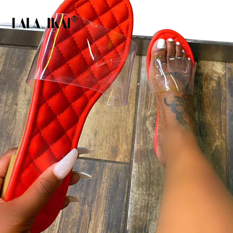 

Женские нескользящие Шлепанцы из ПВХ, с открытым квадратным носком